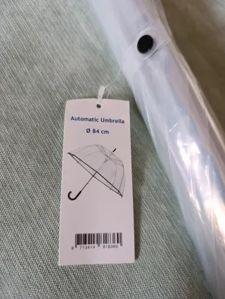 Paraguas transparente grande