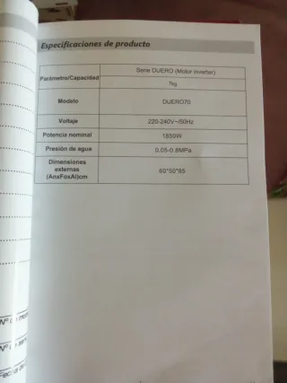 Lavadora Johnson Blanca