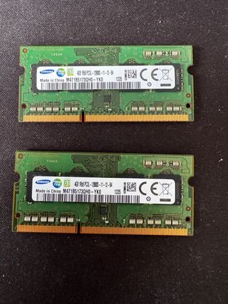 2x Samsung 4GB DDR3L RAM Módulos