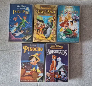 Lote 5 Películas VHS Disney Clásicos