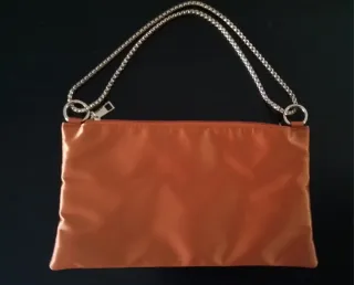 Zapatos y bolso fiesta naranja satinado