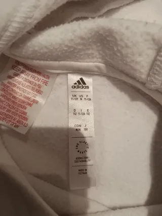 Sudadera niños Adidas con capucha Talla 11-12 años