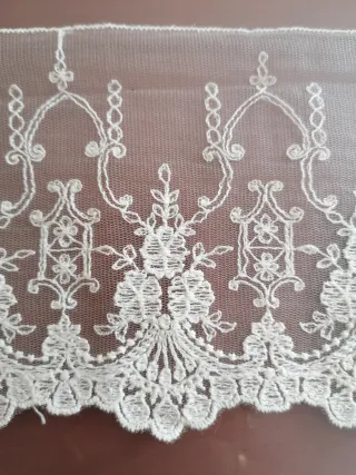 Puntilla Tul Bordado Fallera/ Manga Farol