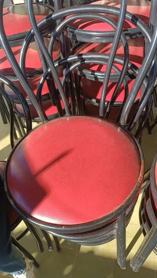 9 Mesas Hostelería Mosaico y 22 sillas a juego