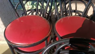 9 Mesas Hostelería Mosaico y 22 sillas a juego