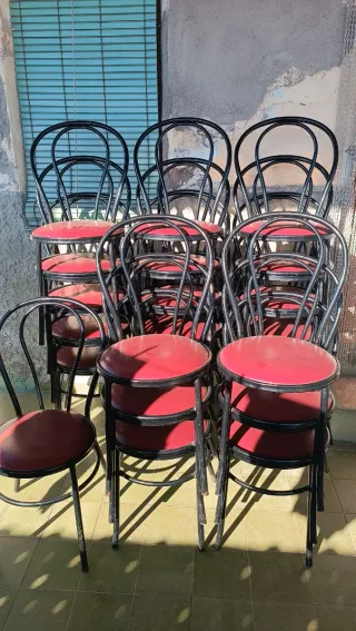 9 Mesas Hostelería Mosaico y 22 sillas a juego