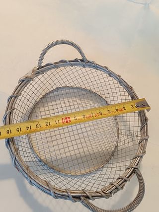 Cestino in metallo argentato