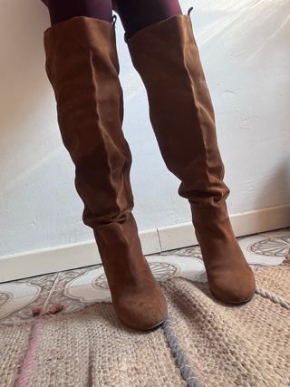 Botas de ante marrones talla 37