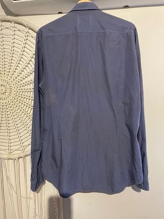 Camisa Boss Orange Azul Manga Larga