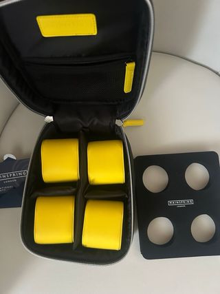 Valigetta porta orologi nero e giallo