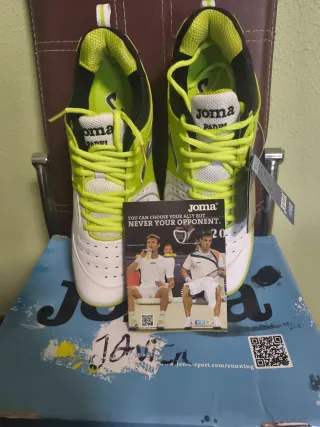 Zapatillas Joma Tenis Blancas y Verdes