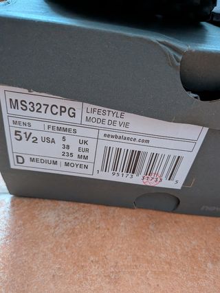 Zapatillas New Balance 327 Talla 38