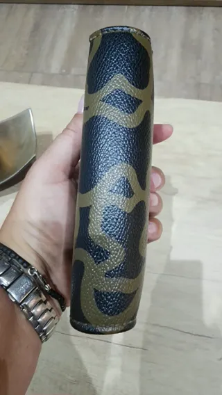 Monedero Tous Piel Negro y Verde Militar