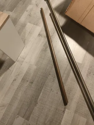 Barras cortina extensible doradas metal 2 metros