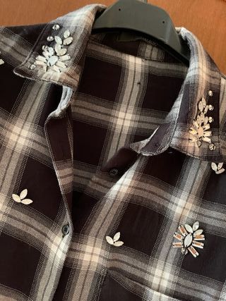 Camicia Guess a quadri con perline