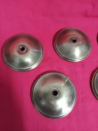 PLATILLOS LATON LAMPARA ANTIGUA