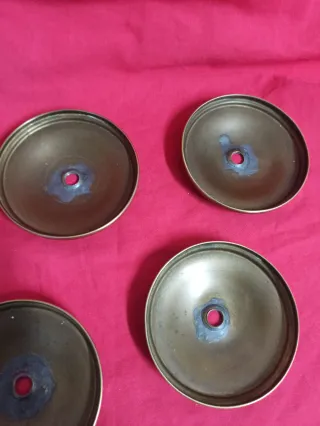 PLATILLOS LATON LAMPARA ANTIGUA