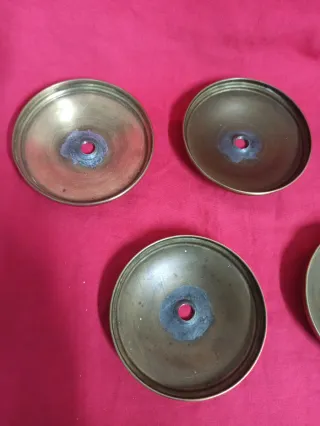 PLATILLOS LATON LAMPARA ANTIGUA