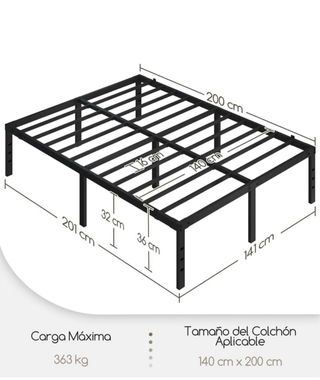 Estructura de cama Solida de metal