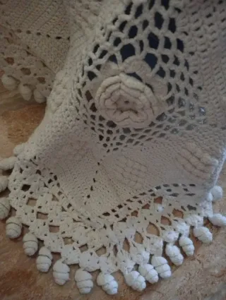 Colcha Crochet Hecha a Mano para cama 150