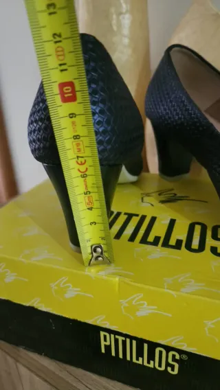 Zapatos Pitillos Piel Talla 38 Azul marino