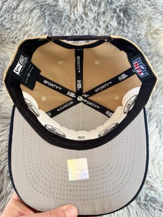 Gorra New Era 9FORTY Patriots Beige y Azul marino
