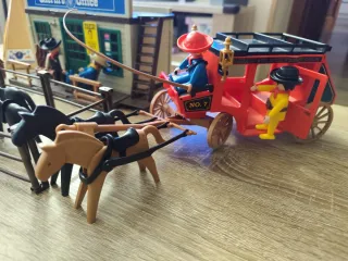 Playmobil Oeste Sheriff Coche Carro Indios