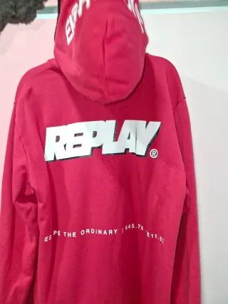 Sudadera Replay Roja con Cremallera