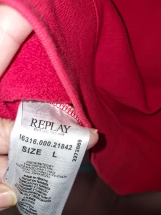 Sudadera Replay Roja con Cremallera