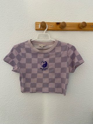 Pull&Bear Camiseta Cuadros Yin Yang XS