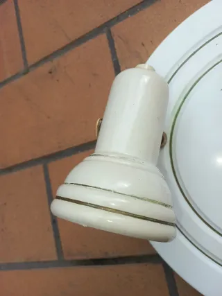 Plafón de techo metálico blanco 3 focos