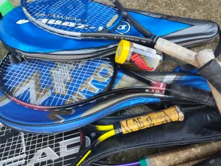 Lote de raquetas y palas.