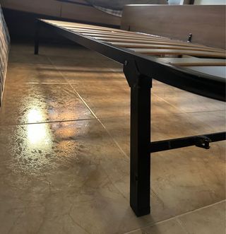 Cama 135x190 Tela Rayas Azul/Blanco