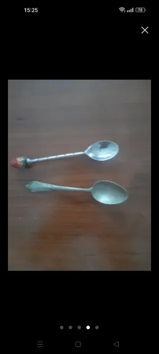 Juego de 2 cucharas de plata