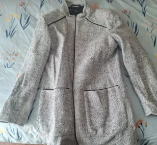 Abrigo paño gris Lefties