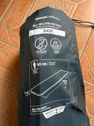 Nuevo. Aislante autoinflable 1 persona 185x60 cm.