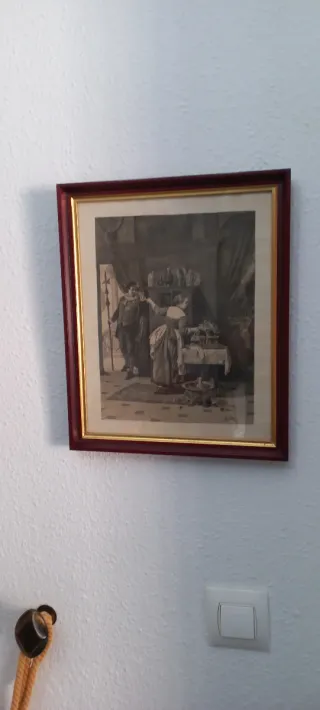 CUADROS A 10 € DE LÁMINAS ANTIGUAS 36 X 30 CM