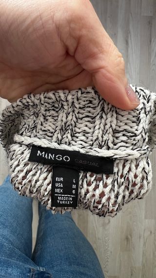 Jersey Mango Gris y Blanco Talla M