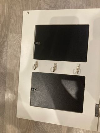 Marco de fotos blanco para 4 fotos, cuelga llaves