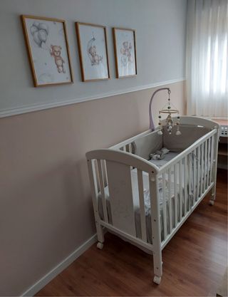 Cuna blanca bebé poco uso