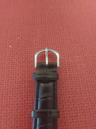 Reloj de Pulsera Quartz Negro y Plateado