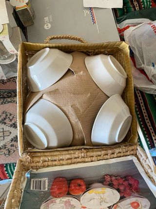 Set 7 Piezas Frutas Porcelana