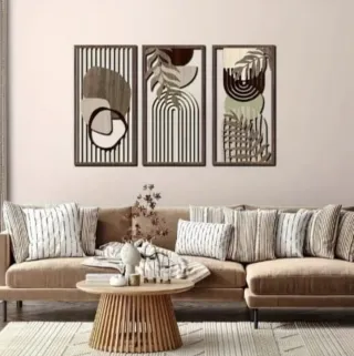 3 Adornos de Pared Madera