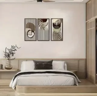 3 Adornos de Pared Madera