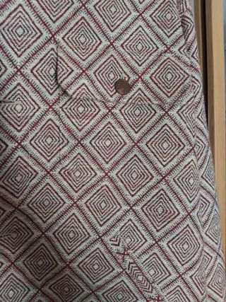 Chaqueta Hombre Beige y Rojo