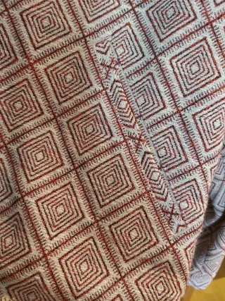 Chaqueta Hombre Beige y Rojo