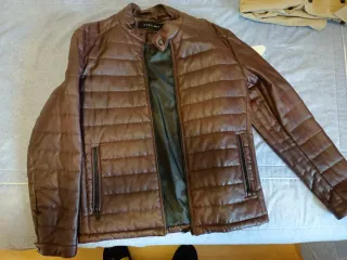 Chaqueta Zara Man Marrón Cuero