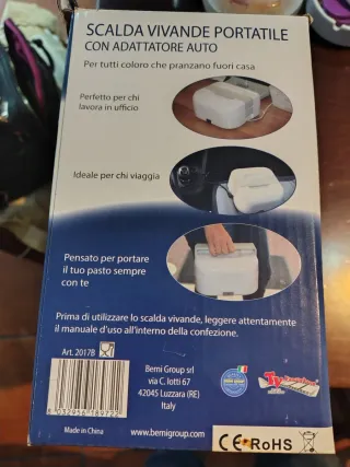 Scaldavivande portatile con adattatore auto