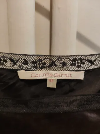 Top seda azul marino talla 42 Corinne Sarut