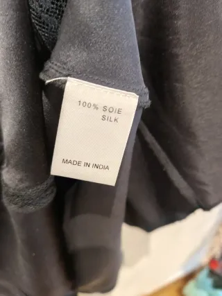 Top seda azul marino talla 42 Corinne Sarut